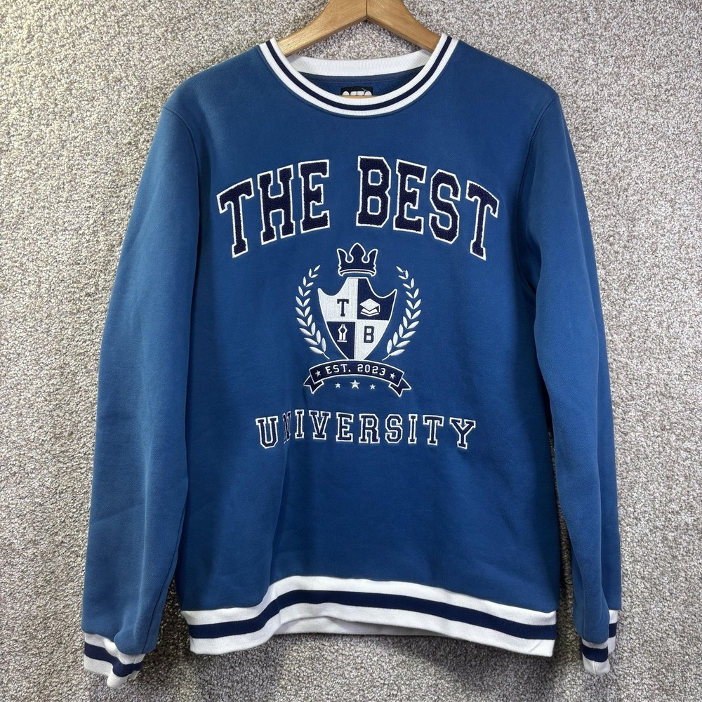 Otto Sweatshirt‎ Mens Large Blue Fleece Crewneck Pullover The Best University